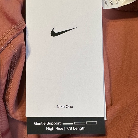 NWT Nike Women's One High-Waisted 7/8 Printed Leggings Size Large Pink/Magenta - Picture 10 of 10